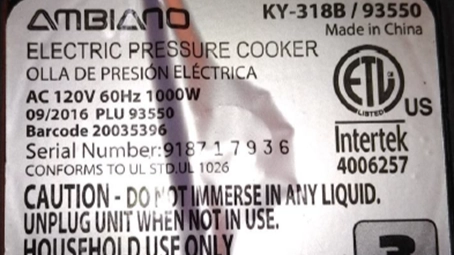 Ambiano Electric Pressure Cookers