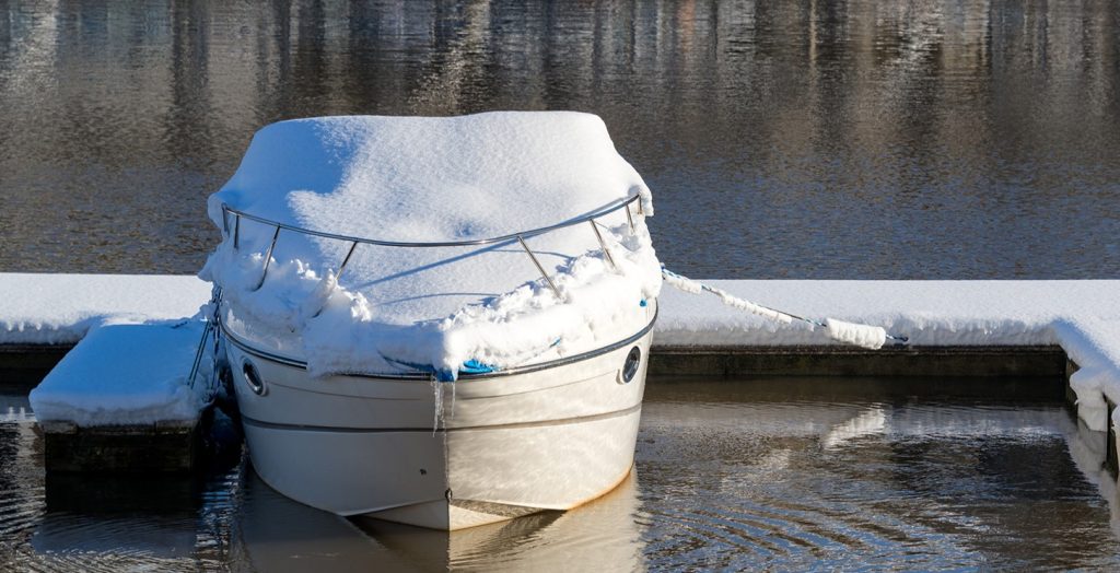 båt, boat, vinter, winter
