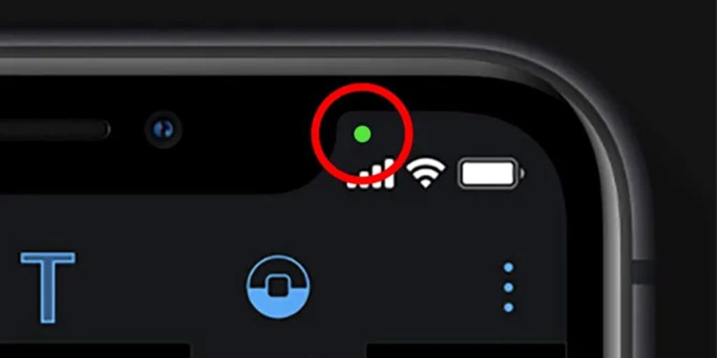 grøn prik smartphone