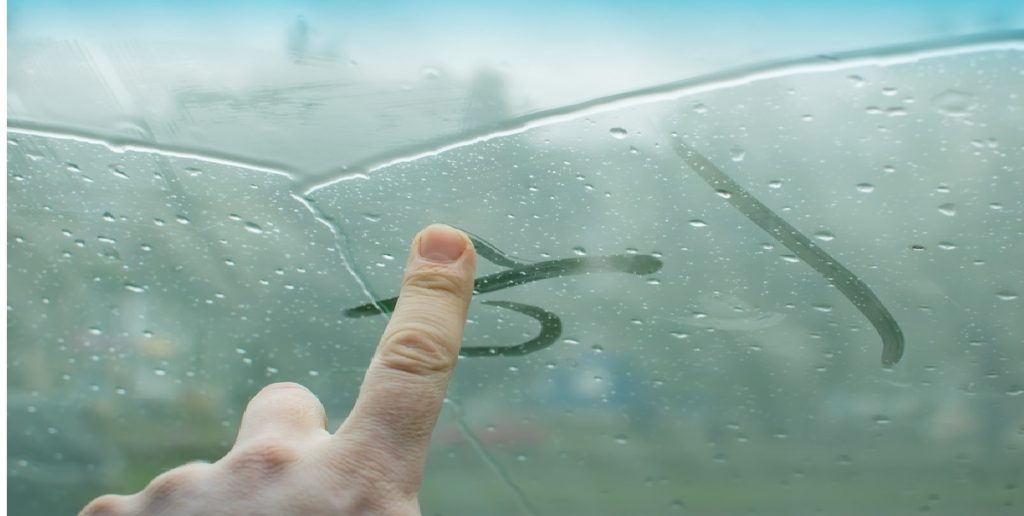 fogged windshield