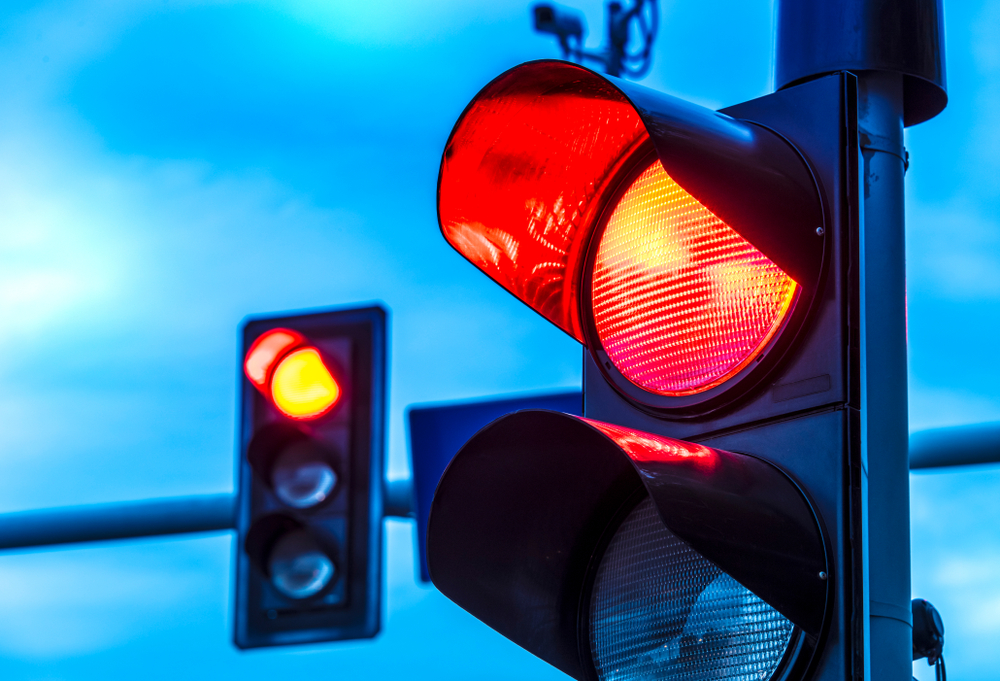 Traffic,Lights,Intersection.,Red,Light, trafiklys, rødt lys