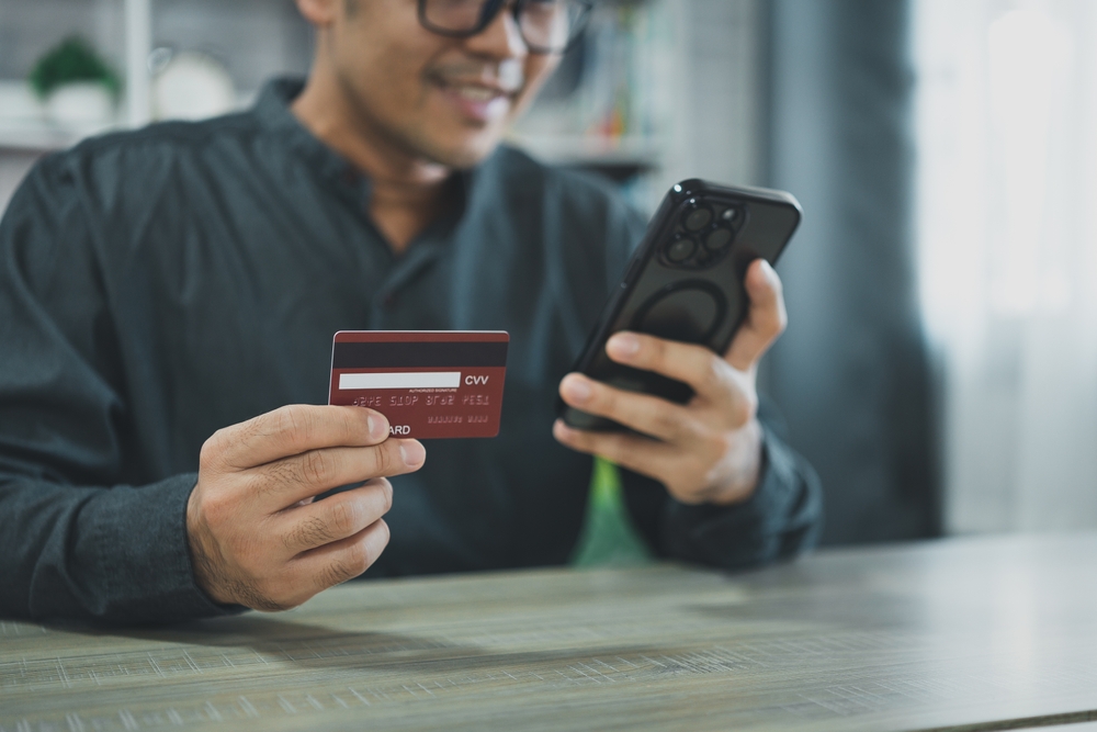 Man, credit card, online banking, purchase, shopping, online bank, kreditkort