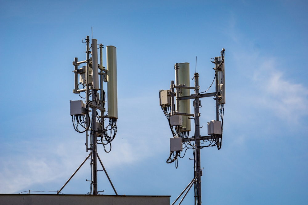 Cell phone towers, telefon, forbindelse, satellit