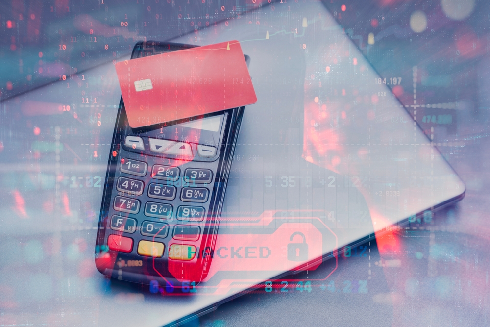 Terminal,laptop,contactless,payment,betaling,hack,scam,fraud,kreditkort,betalingskort,kontaktløs,betaling