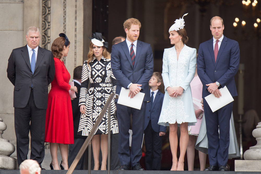 British Royal Family, Andrew, Beatrice, Eugene, Harry, Kate, William