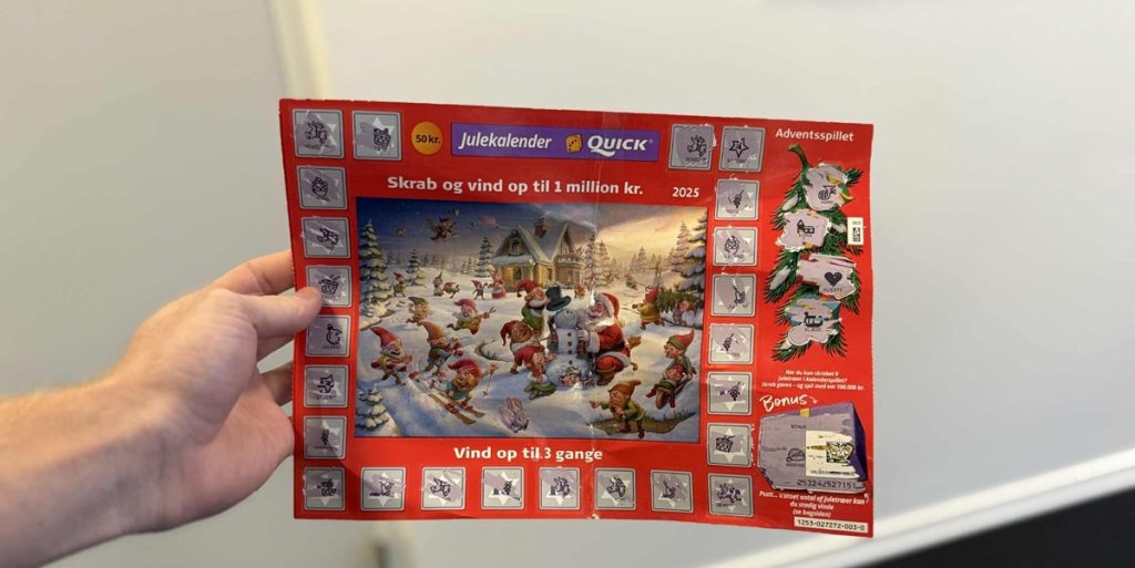 rød juleskrabekalender