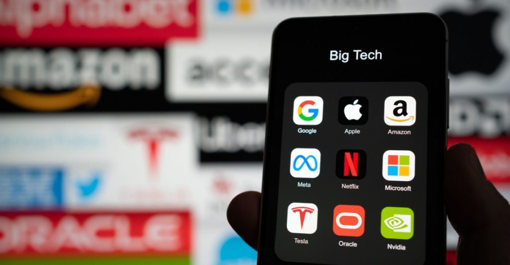 Big Tech, Google, Apple, Amazon, Meta, Netflix, Microsoft, Tesla, Oracle, Nvidia