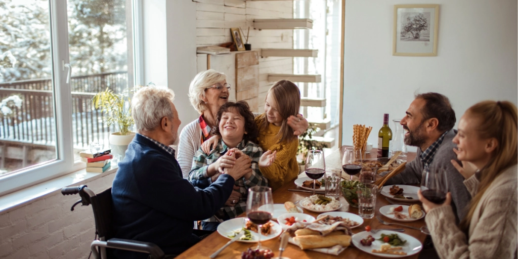 Ældre familie senior mad