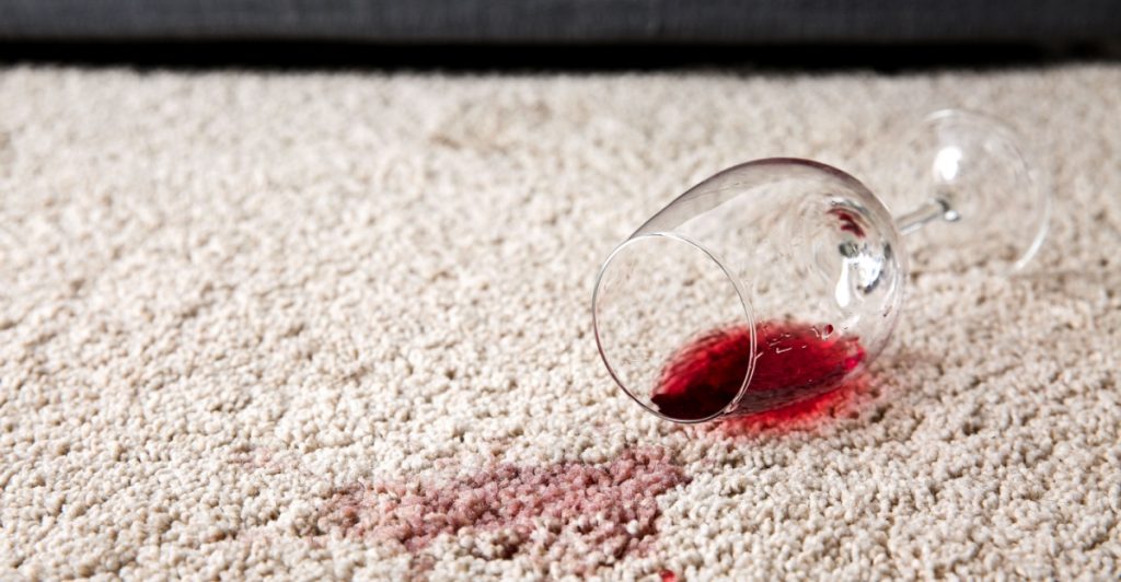 Wine on carpet, wine stain