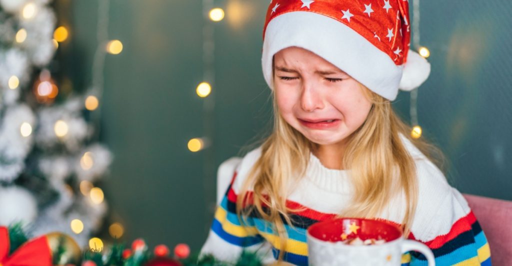 Sad girl christmas