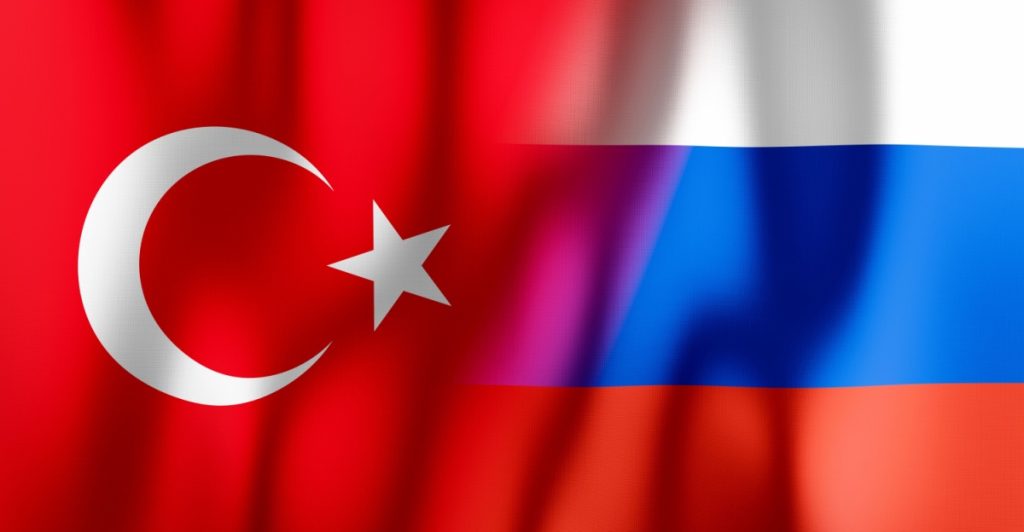 Flag of Turkey and Russia