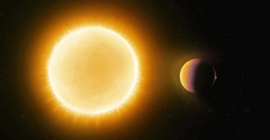 The sun, planet, space