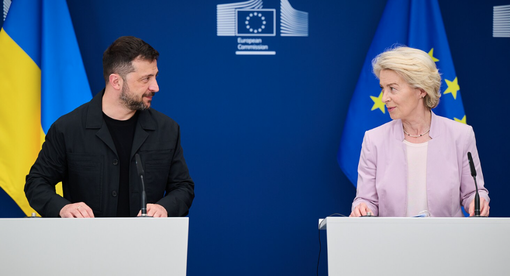 Volodymyr Zelensky, Ursula Von der Leyen