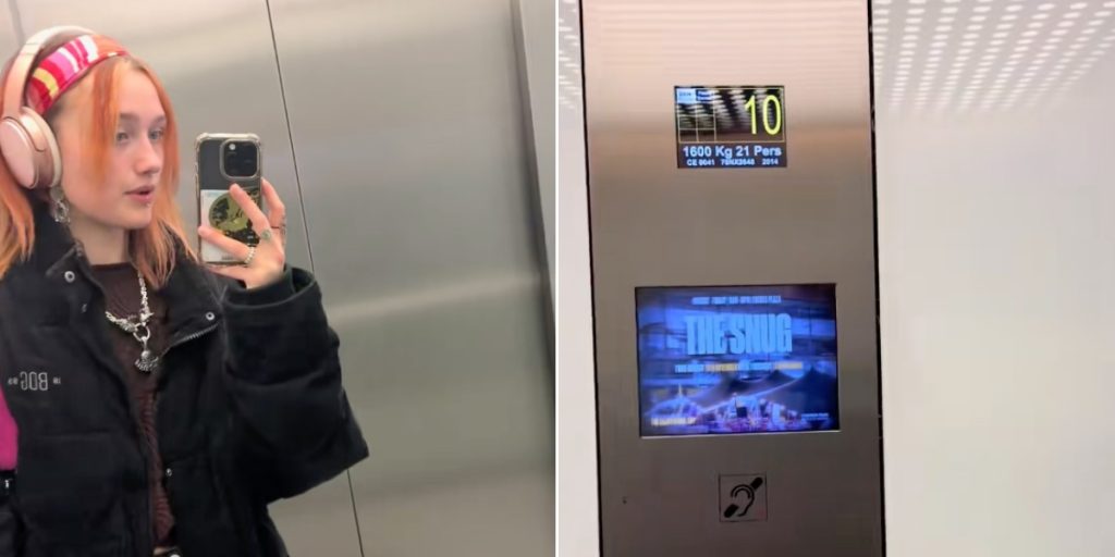 Kvinde tager elevatoren på kontoret som sædvanligt: Men så sker det, der ikke må ske