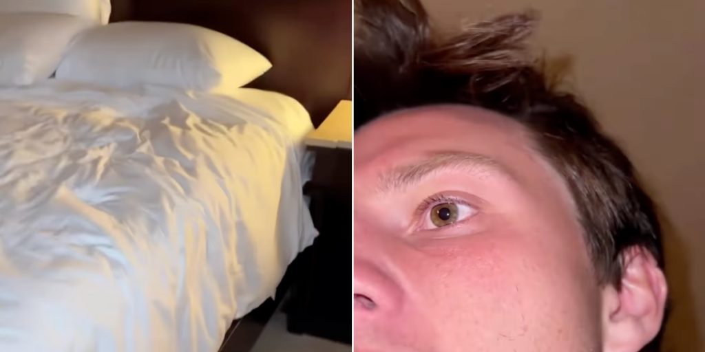 Han blev vækket af kriblelyde på hotelværelset: Var ved at falde bagover, da han fandt årsagen