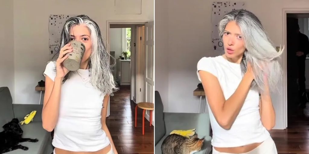 Alle tror, at hun er i 50’erne grundet hendes grå hår: De bliver chokerede, når de hører hendes rigtige alder