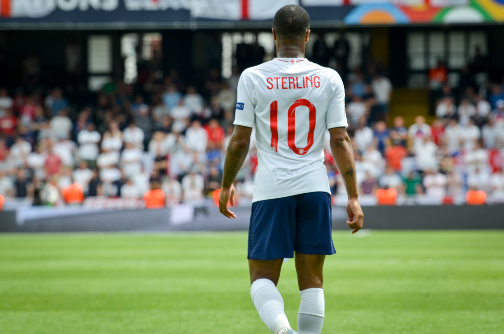 Guimaraes,,Portugal,-,June,09,,2019:,Raheem,Sterling,During,The