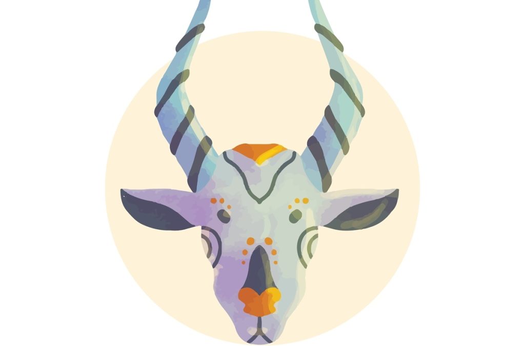 Hand,Painted,Zodiac,Symbols,Signs, Capricorn