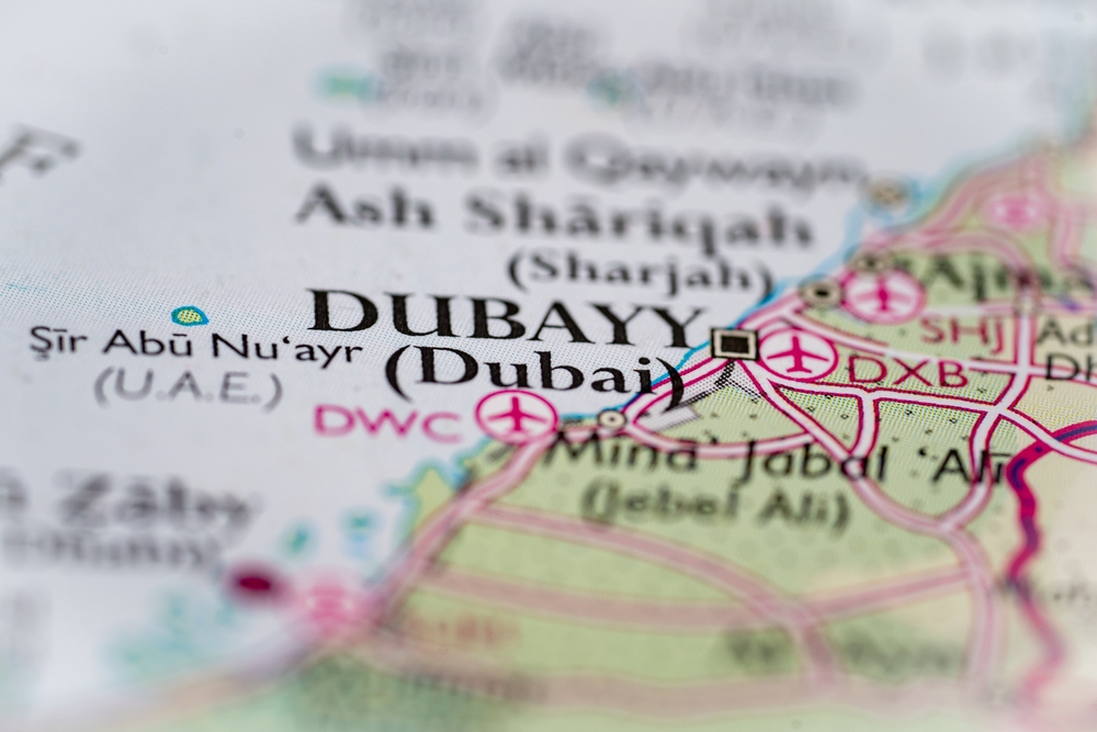 Dubai,United,Arab,Emirates,UAE,Map,Kort