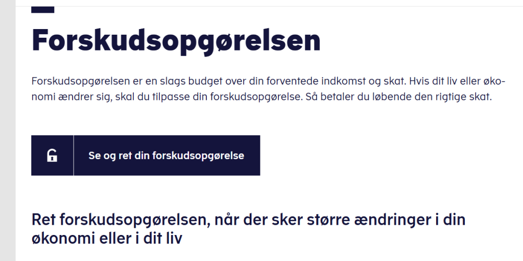 forskudsopgørelse