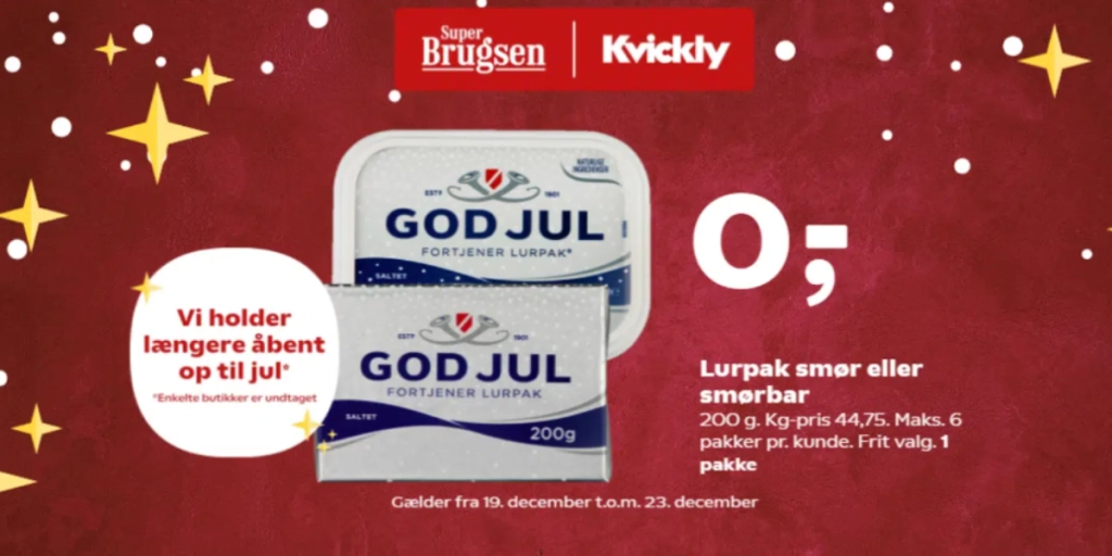 Coop udtaler sig om gratis Lurpak-reklame