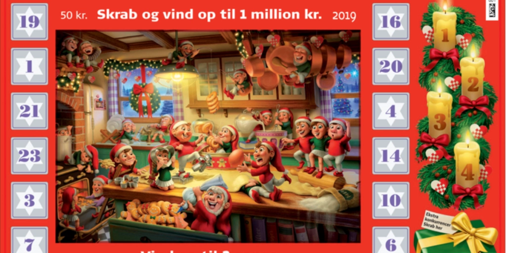 Millionerne er offentliggjort: Her er den vindende skrabe julekalender blevet købt