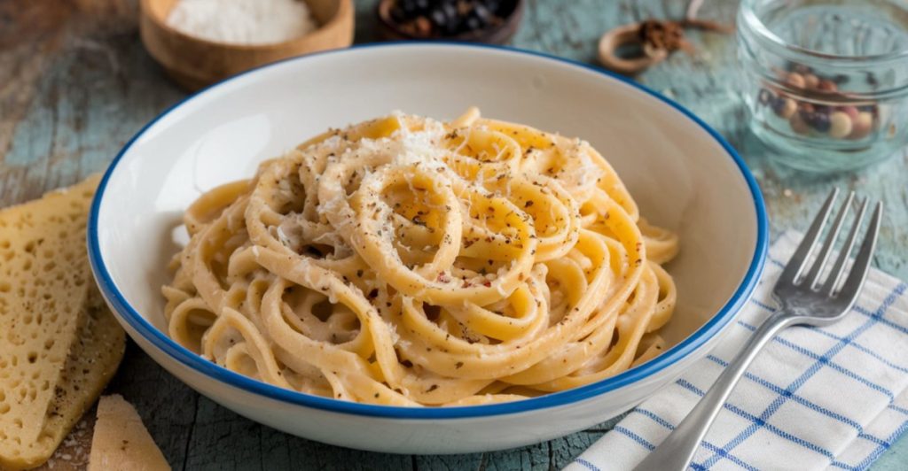 Spagetti med smör och parmesan