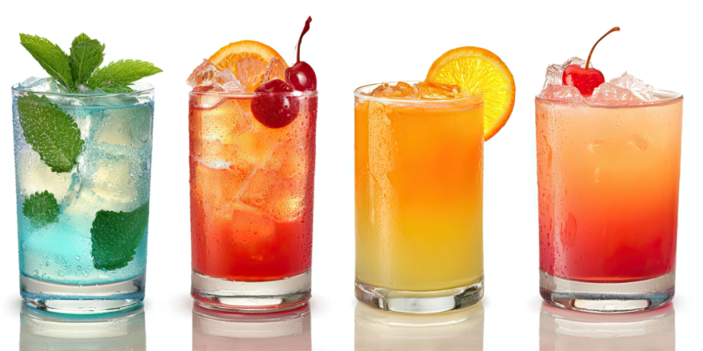 Sweet drinks, alcohol