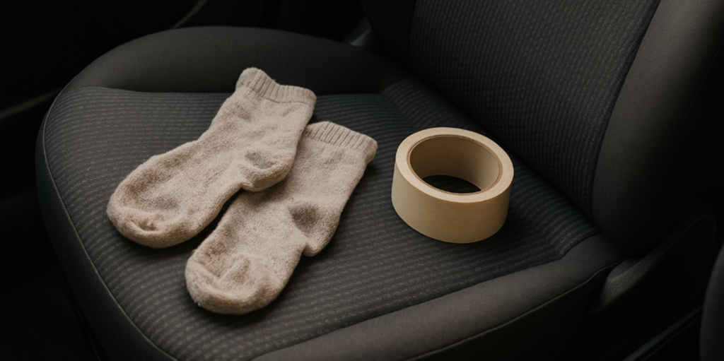 Derfor bør du opbevare gamle sokker og en rulle tape i bilen om vinteren