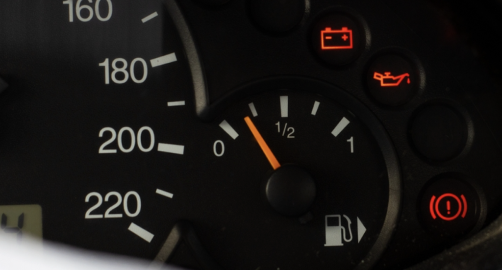 røde lamper, bilen, advarselslampe, olielampe