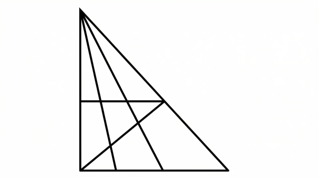 Hvor mange trekanter kan du se på figuren? Det er hverken 12 eller 15