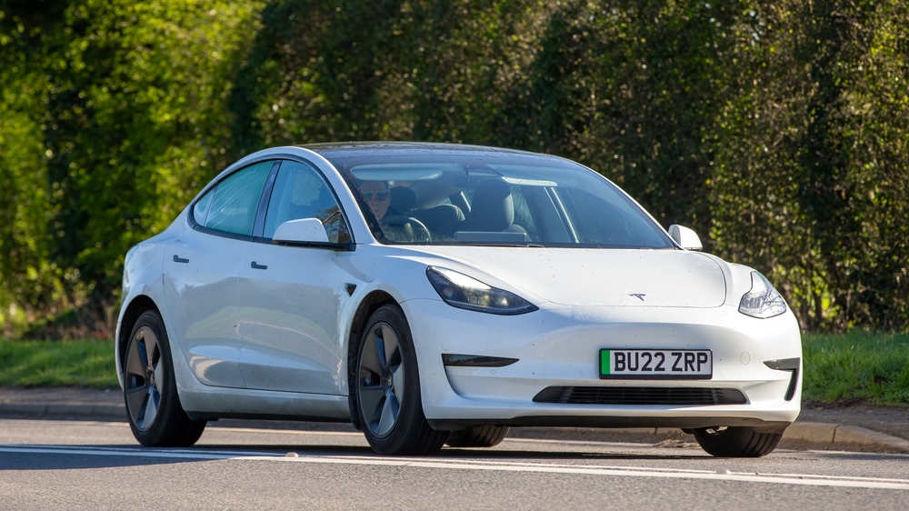 tesla model 3 standard, car, bil