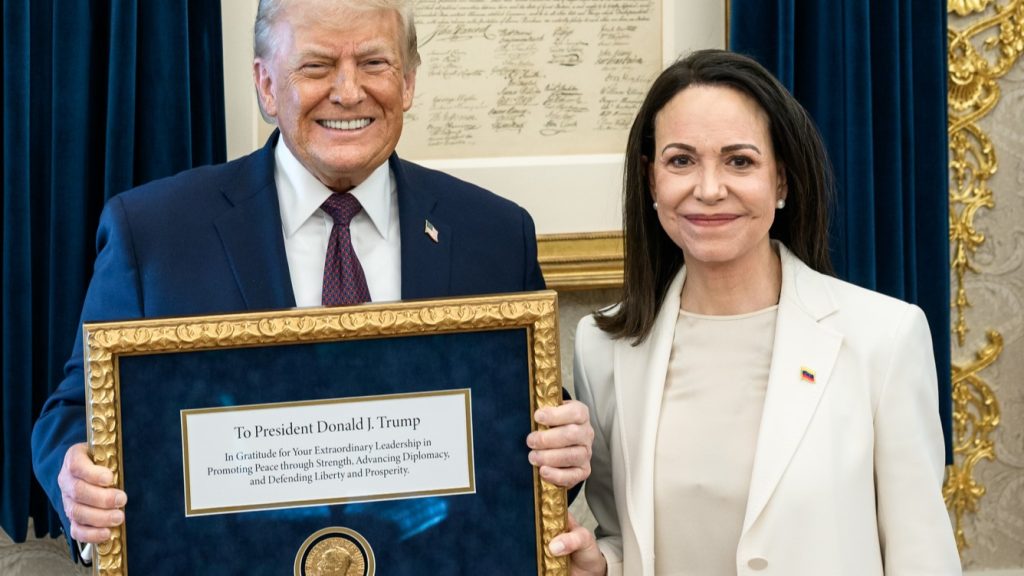 What was inside Trump’s gift bag after Nobel Prize hand-off