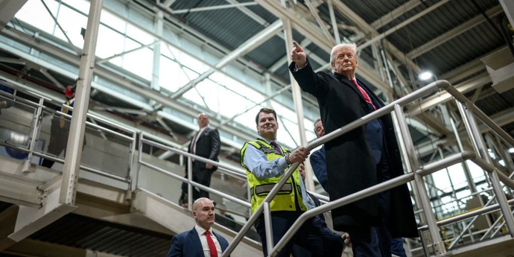 Trump at ford factory