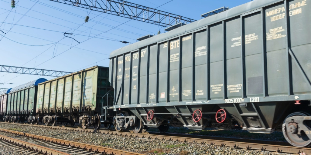 Freight train, railway, Russia, railroad