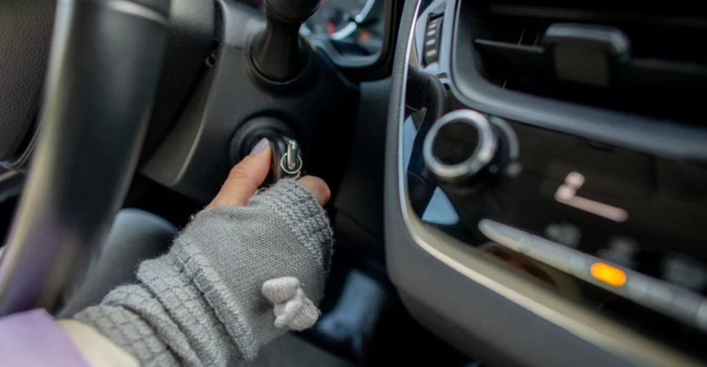 Starting car, car key