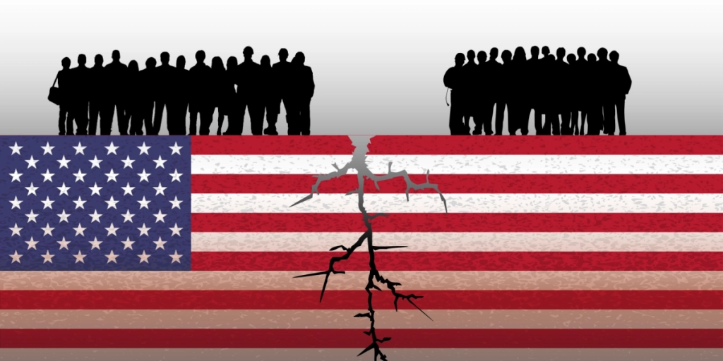 USA, political violence, country divided