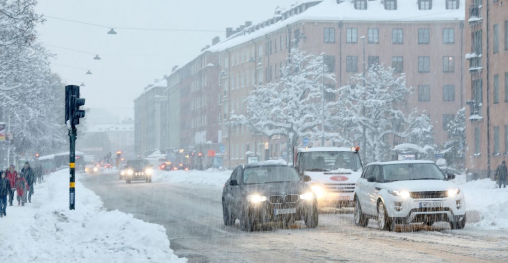Snö Stockholm