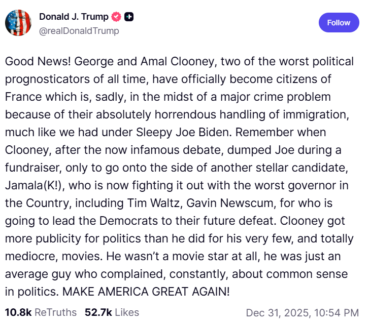 Donald Trump / Truth Social