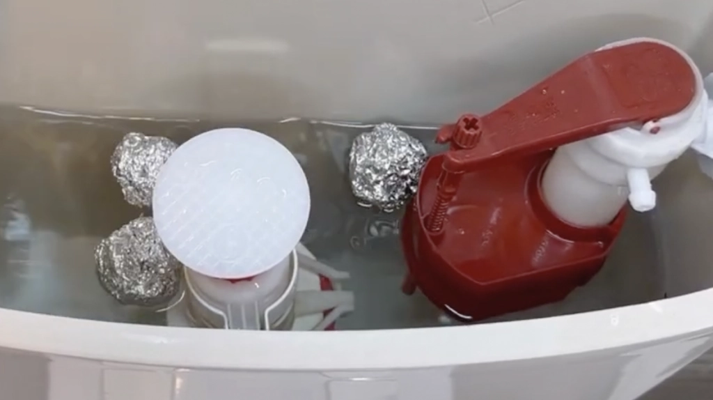 Hon lägger tre bollar av aluminiumfolie i toaletten: Fem minuter senare tror hon knappt sina ögon