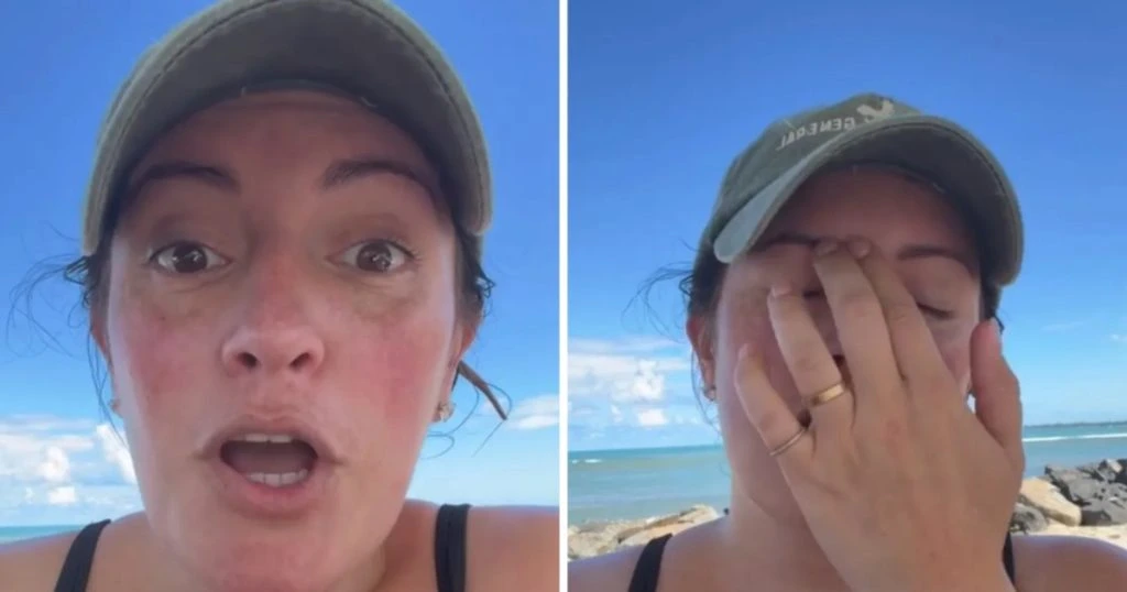 Datter nærmede sig familie på strand: Nu raser mor over deres opførsel