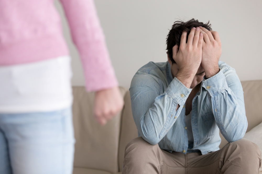 Angry,Woman,Breaks,Up,Relationships,With,Guy,After,Argument,,Girlfriend, cheating