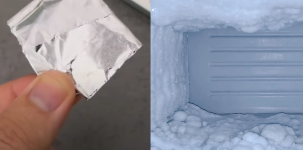 Tricket med aluminiumfolie fungerar som magi: Frostar av frysen på nolltid