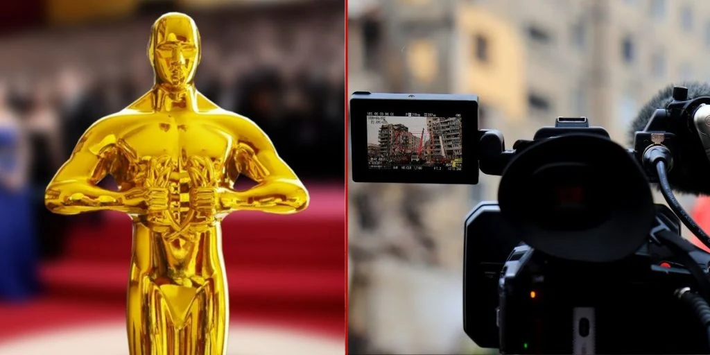 Oscar academy award war time camera filming