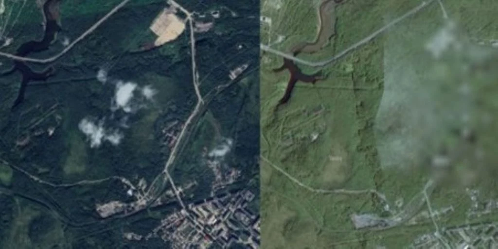 Was verbirgt Russland? Friedhof mit tausenden leeren Grabstellen plötzlich auf Satellitenbildern unscharf gemacht