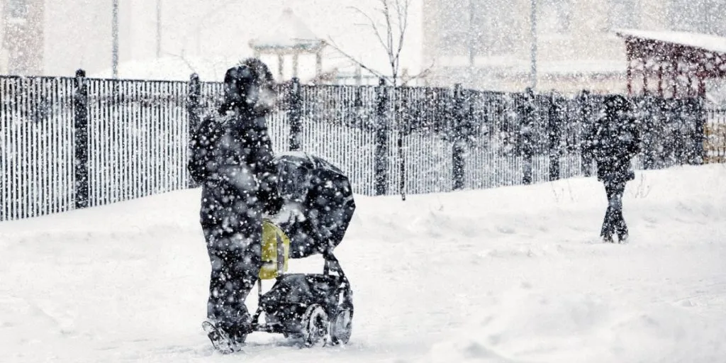 stroller snow