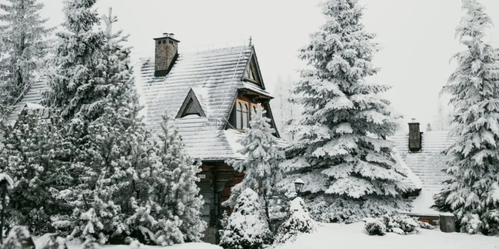 frozen house, Hus, sne,