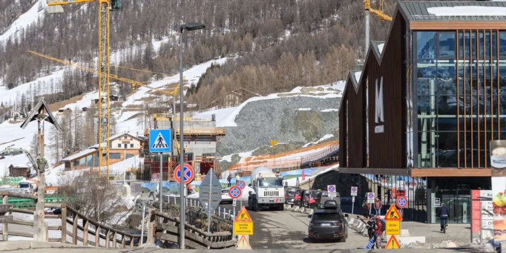Winter Olympics construction work