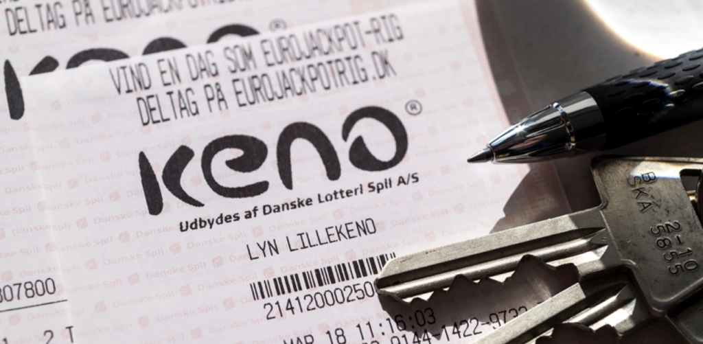 Keno-kupon fra Danske Spil