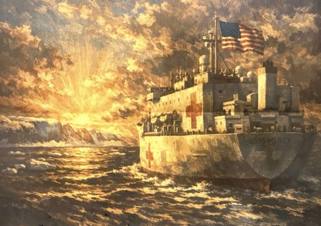 AI bild av ett skepp Trump